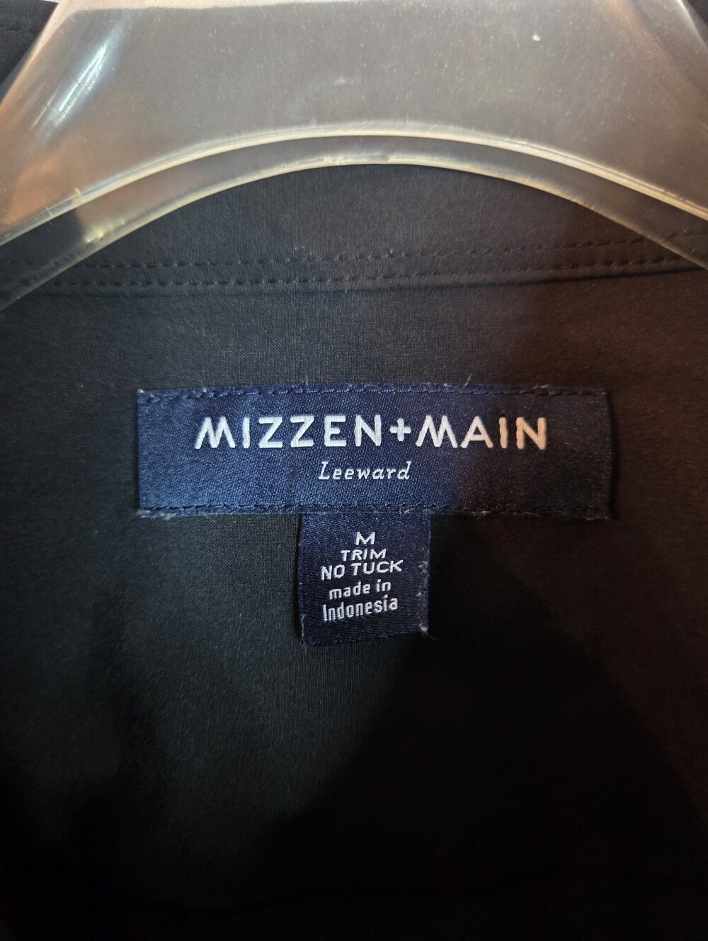 Mizzen And Main Leeward Button Front Shirt Black Size M - Picture 3 of 8